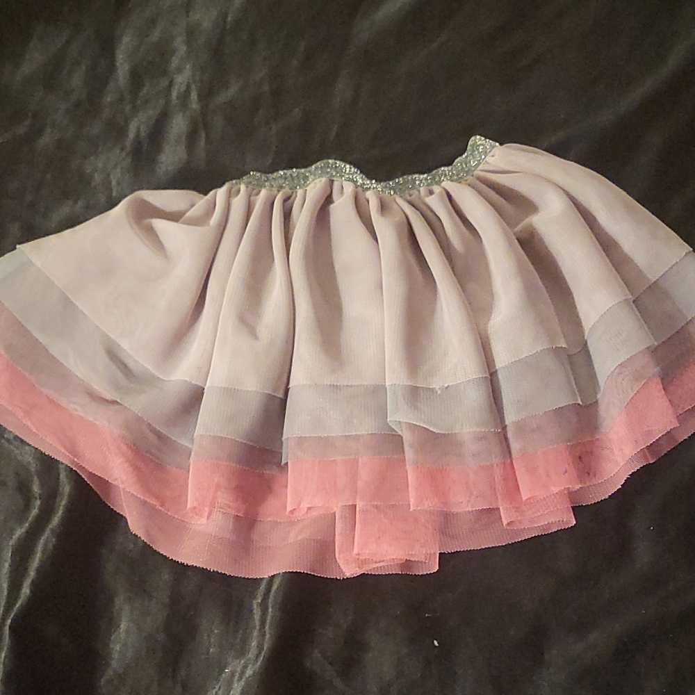 Chic Pink and Gray Mini Skirt